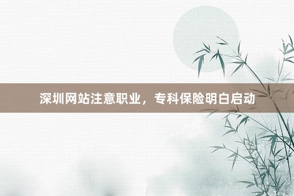 深圳网站注意职业,专科保险明白启动
