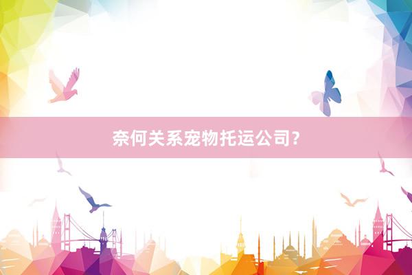 奈何关系宠物托运公司？