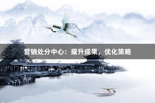 营销处分中心：擢升成果，优化策略